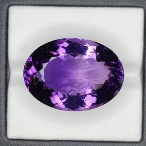 32.20 Carat 24x18x12 Purple Amethyst 100% Natural Oval Shape Loose Gemstone, February Birthstone, Amethyst Ring, Valentine gift