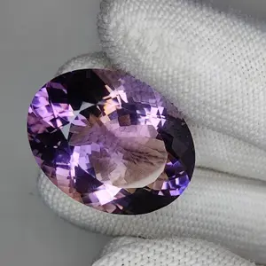 Certified 41.85 Carat 100% Natural Bolivian Ametrine Untreated Cushion Oval Cut Loose Gemstone 27x21x14 MM for making of jewelry / ring.