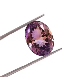 19.75 Carat 100% Natural Untreated 20x15x12 MM Ametrine Oval Shape Loose Gemstone Double Ametrine, Bi Color Ametrine, Ametrine Pandent