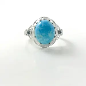 Natural Arizona TURQUOISE RING , 925 sterling silver , stacking ring ,Handmade jewelry ,Sleeping beauty Turquoise ,December Birthstone