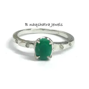 EMERALD DIAMOND RING, May birthstone , emerald cut ring, Green Beryl , Zambian emerald . promise ring for her