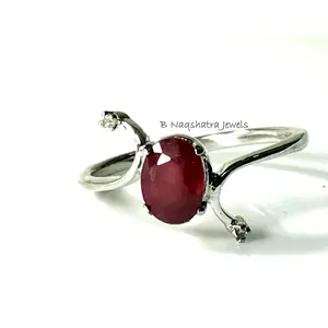 RUBY DIAMOND RING , sterling silver ruby diamonds ring ,Gold ruby anniversary ring, blood red ruby rings, July birthstone