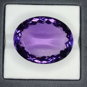 38.00 Carat 26x21x11 Purple Amethyst 100% Natural Oval Shape Loose Gemstone, February Birthstone, Amethyst Ring, Valentine gift