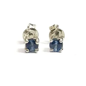 BLUE SAPPHIRE Stud Earrings, 925 Sterling silver,Tiny Earrings ,September Birthstone ,Gift for your.