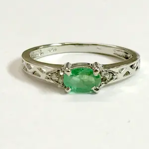 MAY GEMSTONE EMERALD Diamond Rings in 925 sterling silver,May birthstone,emerald cut ring, emerald engagement ring, antique emerald ring