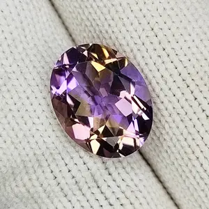 6.60 Carat 100% Natural Untreated 14x9x7 MM Ametrine Oval Shape Loose Gemstone Double Ametrine, Bi Color Ametrine, Ametrine Ring