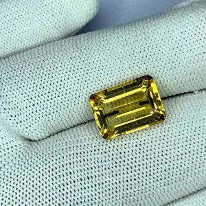 8 CTS Natural Citrine Gemstone AAA Quality 100% Natural Yellow Citrine Octagon Shape Loose Cut Stone For Making Jewelry 14X10 mm