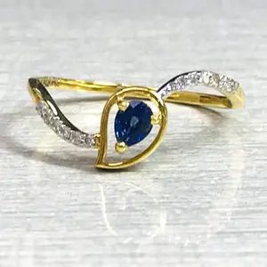 BLUE SAPPHIRE Victorian ring,Blue stone Anniversary ring Engagement Ring, Artdeco Wedding Band, PROMISE Gift For Her.