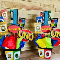 UNO Birthday Party Centerpieces, Set of 2, first birthday, UNO centerpiece fiesta decor, 1st birthday, birthday party decorations UNO Birthday Party Centerpieces, Set of 2, first birthday, UNO centerpiece fiesta decor, 1st birthday, birthday party decorations