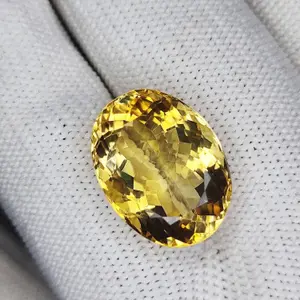 100% Natural Brandy Color Citrine, Oval Shape, Loose Gemstone, 16.00 Carat 18x14x10 MM, Unheated And Untreated for Citrine Ring and Jewelry