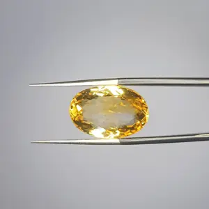 100% Natural Citrine, Merchant Stone of Wealth, Oval Shape,  Loose gemstone, 11.40 Carat 18x12x8 MM Unheated And Untreated For Citrine Ring