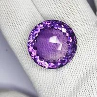 48.70 Carat 100% Natural Unheated Untreated Top Color Purple Amethyst Round Shape Cut Loose Gemstone 23x23x16 MM For Making of Jewelry, 48.70 Carat 100% Natural Unheated Untreated Top Color Purple Amethyst Round Shape Cut Loose Gemstone 23x23x16 MM For Making of Jewelry,