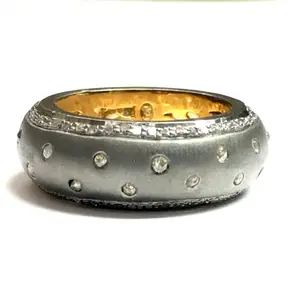 DIAMONDS UNISEX RING,Eternity Band ,Wedding Band ,Single Cut Diamonds,Flush setting,Gift for Love & Friendship,Gift for Him ,Gift for Her...