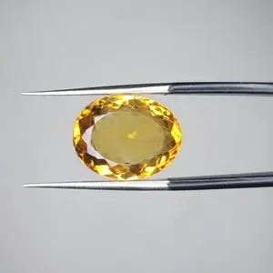 100% Natural Brandy Color Citrine, Oval Shape, Loose gemstone, 7.5 Carat 15x12x7 MM, Unheated And Untreated for citrine ring and jewelry