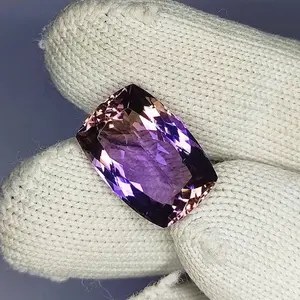 13.70 Carat 100% Natural Untreated 18x12x8 MM Ametrine Rectangle Shape Loose Gemstone Double Ametrine, Bi Color Ametrine, Ametrine pandat