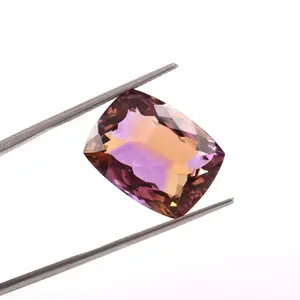 18.75 Carat 100% Natural Untreated 19x14x9 MM Ametrine Rectangle Shape Loose Gemstone Double Ametrine, Bi Color Ametrine, Ametrine Pandent