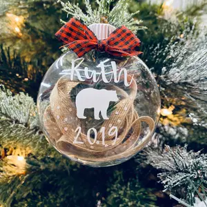 Personalized Christmas Ornament, Christmas Gift, Christmas Tree Decoration, gift for teacher, affordable gifts, papa bear, mama bear