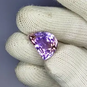 11.10 Carat 100% Natural Untreated 15x11x10 MM Ametrine Fancy Shape Loose Gemstone Double Ametrine Bi Color Ametrine Ring Pendant Brooch