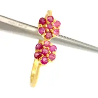 14k Rose gold-RUBY RING ,Sterling Silver,Matte Gold Plating ,July Birthstone ,Red Gemstone 14k Rose gold-RUBY RING ,Sterling Silver,Matte Gold Plating ,July Birthstone ,Red Gemstone