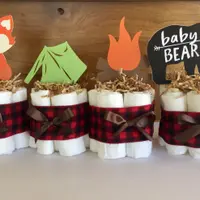 Woodland baby shower decorations, lumberjack baby shower theme decor, woodland diaper cakes, lumberjack buffalo plaid baby shower Woodland baby shower decorations, lumberjack baby shower theme decor, woodland diaper cakes, lumberjack buffalo plaid baby shower