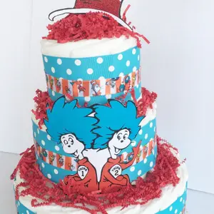 Twin Baby Shower Decor, Twin Centerpieces, Diaper Cake