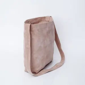 Messenger suede bag, beige