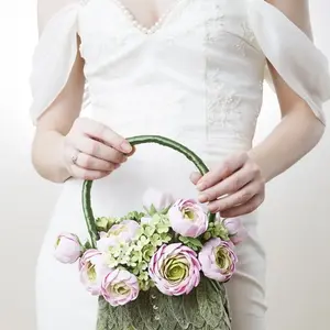 Romantic Off Shoulder long bridal dress