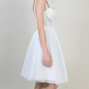 Sweetheart A Line short Bridal Dress