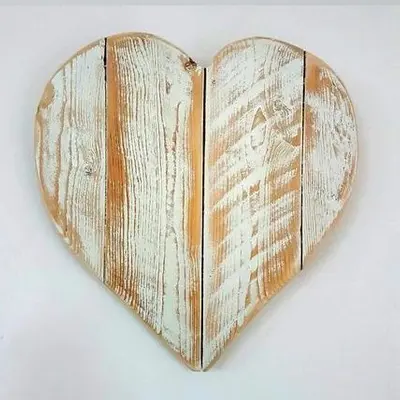 Wall decor repurposed wooden rustic heart
