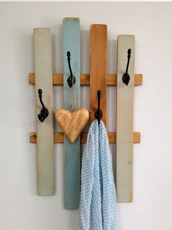 Coat Rack, repurposed wood, OOAK