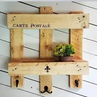 Wall Shelf Rack, Repurposed Wood Wall Shelf Rack, Repurposed Wood