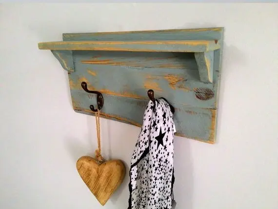 Wall Shelf Rack, Repurposed wood, OOAK Wall Shelf Rack, Repurposed wood, OOAK