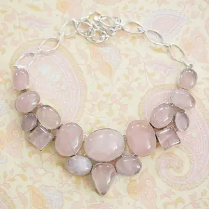 Romantic pail pink beaded Necklaces