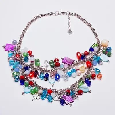 rainbow Beaded Necklace