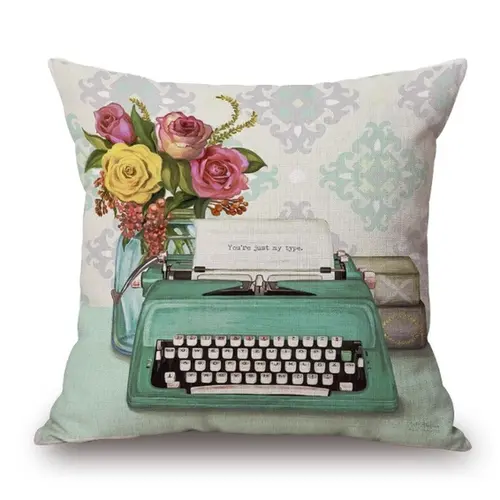Vintage style old typewriter print