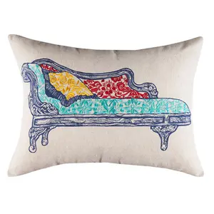 Vintage style old royal sofa print, Decorative pillow