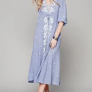 Light blue long boho dress/tunic