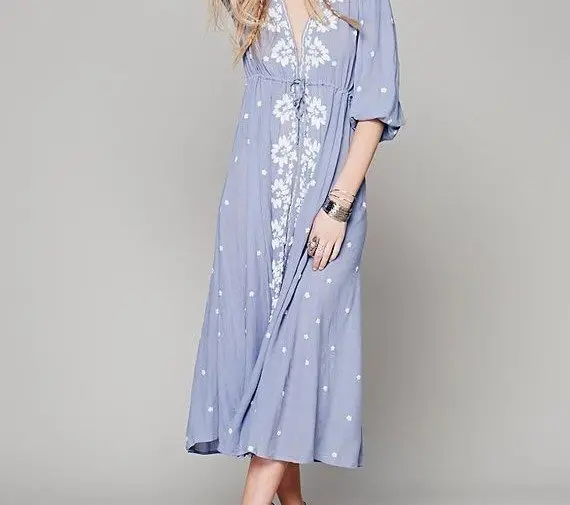 Light blue long boho dress/tunic Light blue long boho dress/tunic