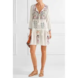 White short boho dress/tunic