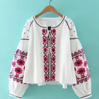 White & Pink Boho embroidered wide sleeve blouse/top White & Pink Boho embroidered wide sleeve blouse/top