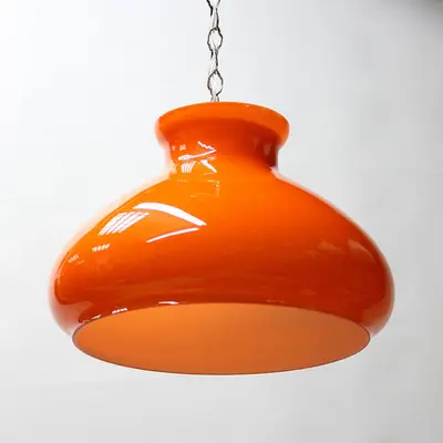 Moreno glass hanging orange light